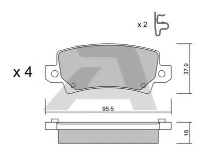 Комплект тормозных колодок, дисковый тормоз AISIN купить