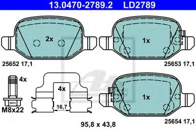 Комплект тормозных колодок, дисковый тормоз ATE Ceramic ATE купить