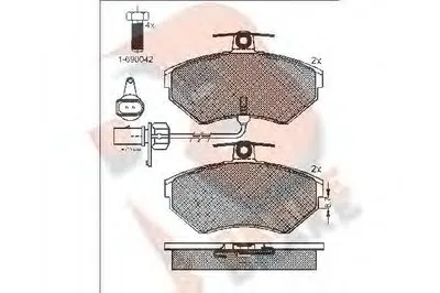Комплект тормозных колодок, дисковый тормоз R BRAKE купить