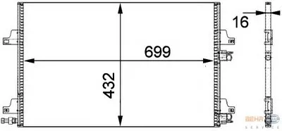 Конденсатор, кондиционер BEHR HELLA SERVICE HELLA купить