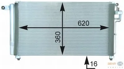 Конденсатор, кондиционер BEHR HELLA SERVICE HELLA купить