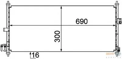 Конденсатор, кондиционер BEHR HELLA SERVICE HELLA купить