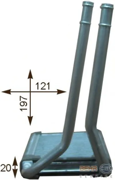 Теплообменник, отопление салона BEHR HELLA SERVICE купить