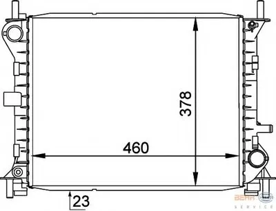 Радиатор, охлаждение двигателя BEHR HELLA SERVICE HELLA купить