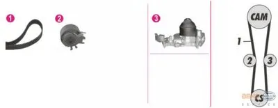 Водяной насос + комплект зубчатого ремня BEHR HELLA SERVICE HELLA купить