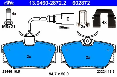 Комплект тормозных колодок, дисковый тормоз ATE купить