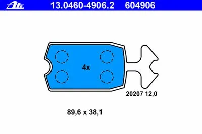 Комплект тормозных колодок, дисковый тормоз ATE купить