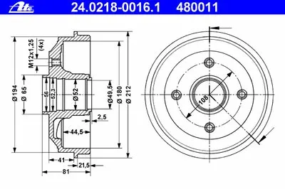Тормозной барабан ATE купить