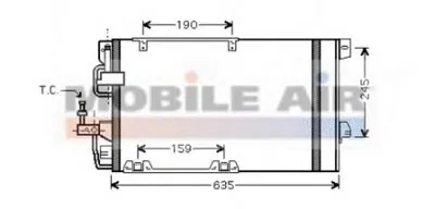 Конденсатор, кондиционер VAN WEZEL купить