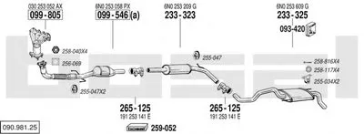 Система выпуска ОГ BOSAL купить