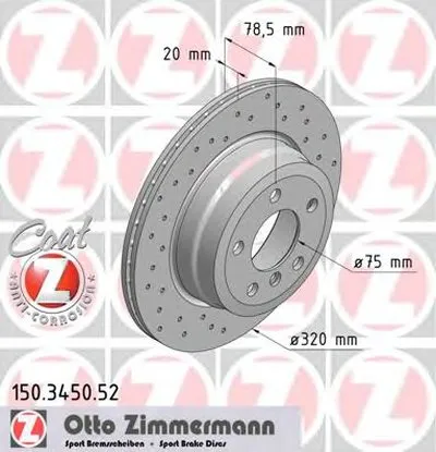 Тормозной диск SPORT BRAKE DISC COAT Z ZIMMERMANN купить