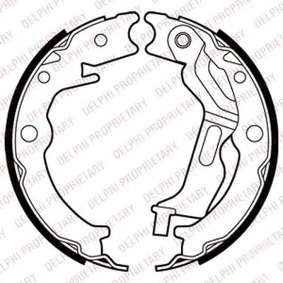 Комплект тормозных колодок, стояночная тормозная система DELPHI купить