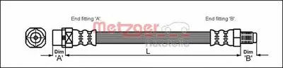 Тормозной шланг METZGER купить