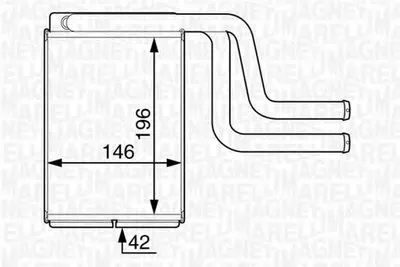 Теплообменник, отопление салона MAGNETI MARELLI купить