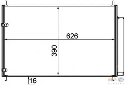 Конденсатор, кондиционер BEHR HELLA SERVICE купить