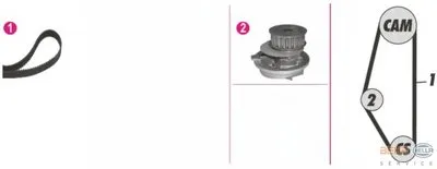 Водяной насос + комплект зубчатого ремня BEHR HELLA SERVICE купить