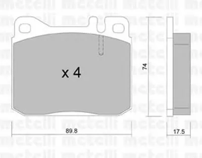 Комплект тормозных колодок, дисковый тормоз METELLI купить