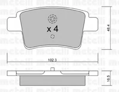 Комплект тормозных колодок, дисковый тормоз METELLI купить