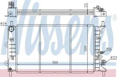 Радиатор, охлаждение двигателя NISSENS купить