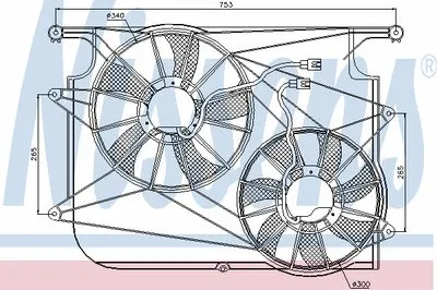 Вентилятор, охлаждение двигателя NISSENS купить