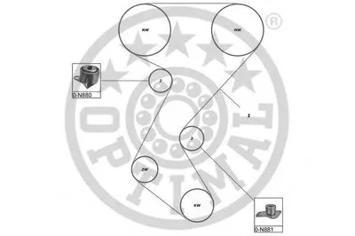 Комплект ремня ГРМ OPTIMAL купить