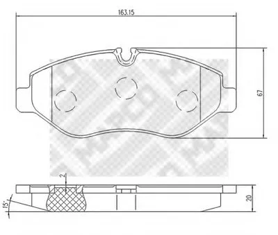 Комплект тормозных колодок, дисковый тормоз MAPCO купить