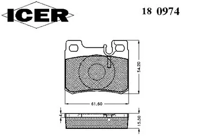 Комплект тормозных колодок, дисковый тормоз ICER купить