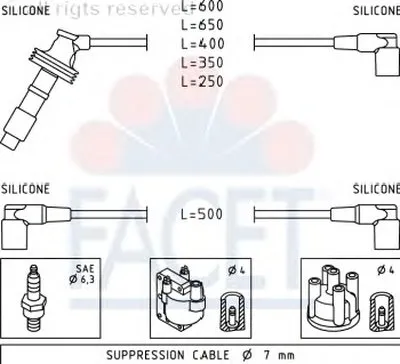 Комплект проводов зажигания FACET купить