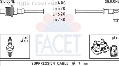 Комплект проводов зажигания FACET купить