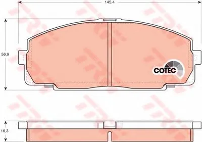 Комплект тормозных колодок, дисковый тормоз COTEC TRW купить