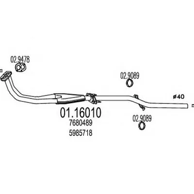 Труба выхлопного газа MTS купить