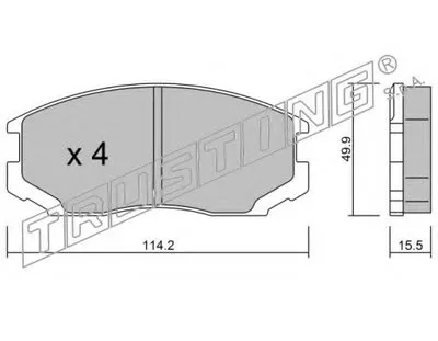 Комплект тормозных колодок, дисковый тормоз TRUSTING купить