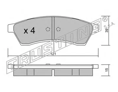 Комплект тормозных колодок, дисковый тормоз TRUSTING купить