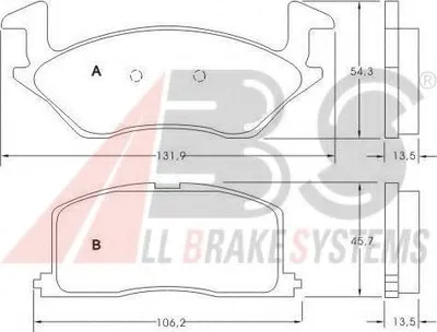 Комплект тормозных колодок, дисковый тормоз A.B.S. купить