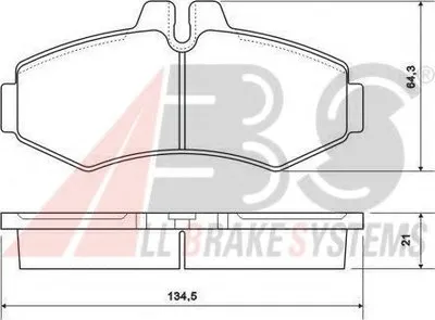 Комплект тормозных колодок, дисковый тормоз A.B.S. купить