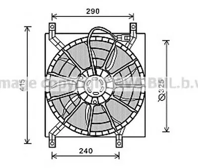 Вентилятор, охлаждение двигателя AVA QUALITY COOLING купить