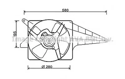 Вентилятор, охлаждение двигателя AVA QUALITY COOLING купить