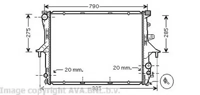 Радиатор, охлаждение двигателя AVA QUALITY COOLING купить