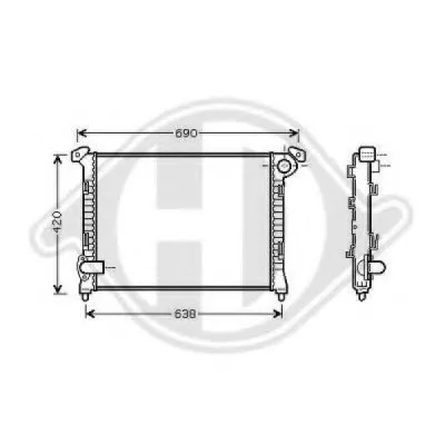 Радиатор, охлаждение двигателя DIEDERICHS купить