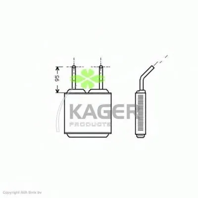 Теплообменник, отопление салона KAGER купить