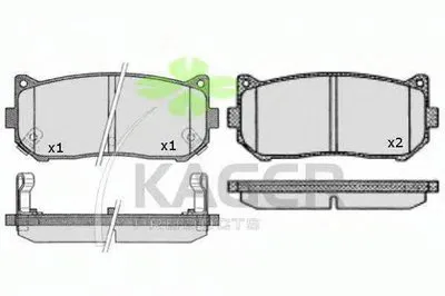 Комплект тормозных колодок, дисковый тормоз KAGER купить
