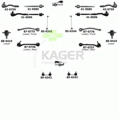 Подвеска колеса KAGER купить