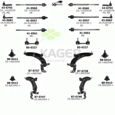 Подвеска колеса KAGER купить