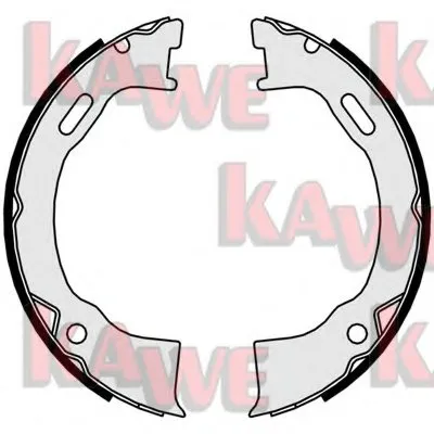 Комплект тормозных колодок, стояночная тормозная система KAWE купить