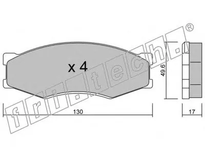 Комплект тормозных колодок, дисковый тормоз fri.tech. купить