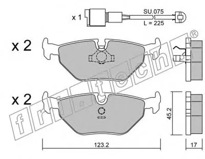 Комплект тормозных колодок, дисковый тормоз fri.tech. купить