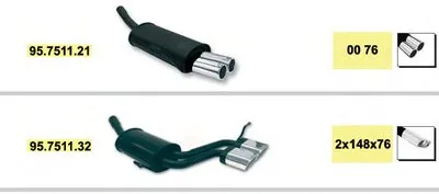 Глушитель для спортивного автомобиля ASSO купить