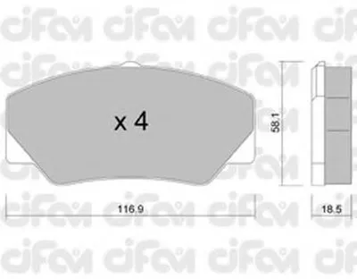 Комплект тормозных колодок, дисковый тормоз CIFAM купить