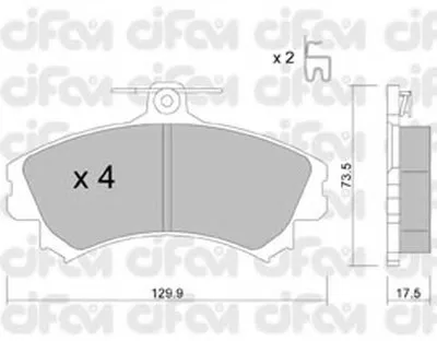Комплект тормозных колодок, дисковый тормоз CIFAM купить