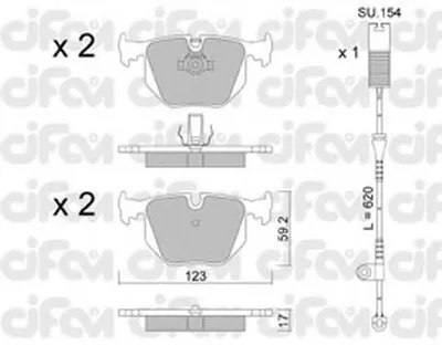 Комплект тормозных колодок, дисковый тормоз CIFAM купить